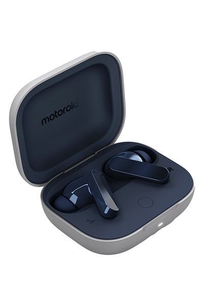 Motorola Casti In-Ear Motorola Moto Buds, True Wireless, Bluetooth, Dolby Atmos, ANC, Starlight Blue