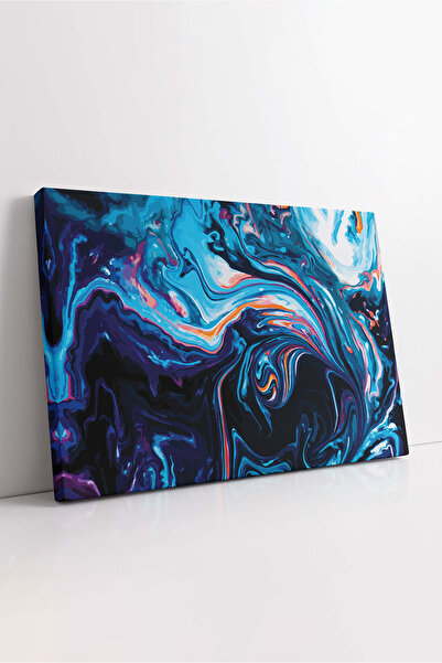 KOSS Dijital Tablou abstract pe pânză albastră, tablou pe pânză de lux albast...