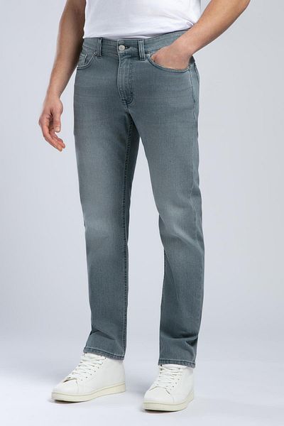 Lee Cooper Мъжки дънки Harry Normal Waist с прави крачоли и октопод, тъмна талия и права талия
