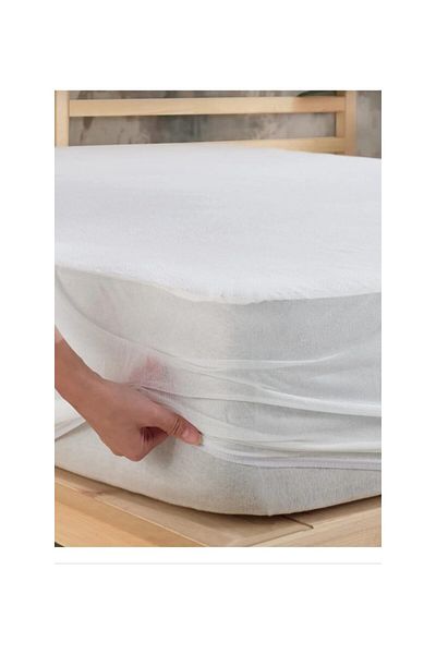 cheap's home Micro Fitted Full Edge Liquid Proof Mattress Protector Children'S, Single, Double White Mattress Protector Sheet