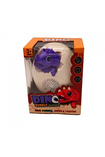 dalimag Jucarie Dinozaur Interactiva de Facut Baloane de Sapun, Pentru Copii, Mov, cu Lumini si Sunete 11x 9