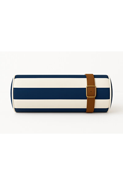 THE IVY CONCEPT STORE SEA DIARY SERİSİ Lacivert Beyaz Çizgili Deri Kemer Deta...