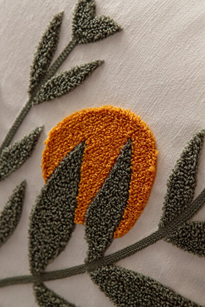 BUGİ HOME COLLECTİON Comfort Punch Patterned Throw Pillow Case Square Decorative Bohemian Embroidered Sofa Pillow Case Panç