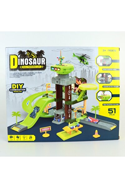 dalimag Jucarie Dinozaur, Model Feroviar, 51 Piese, Pista, 25 cm, Multicolor