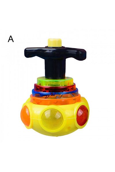 dalimag Automatic Titirez Toy, UFO Model, Music, Light Show, Yellow