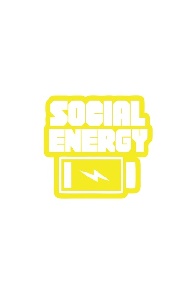 Reysa Tasarım ملصق الطاقة الاجتماعية 17x17 سم أصفر