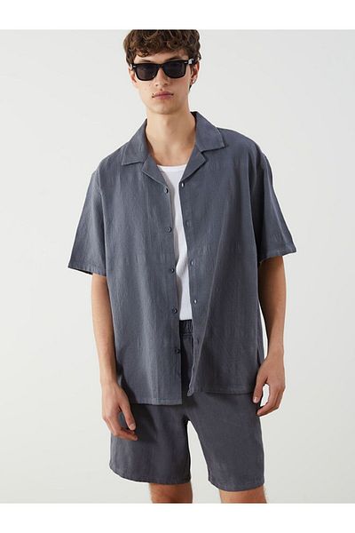 LC Waikiki Мъжка риза от жакард с удобна кройка XSIDE