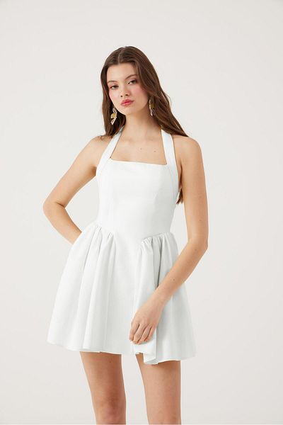 HOLLY LOLLY Mini Felici Dress with Pockets White