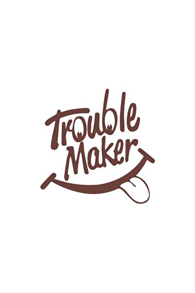 Reysa Tasarım ملصق Trouble Maker مقاس 17x17 سم بني
