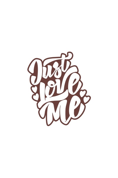 Reysa Tasarım Just Love Me Sticker 17X17 cm Brown