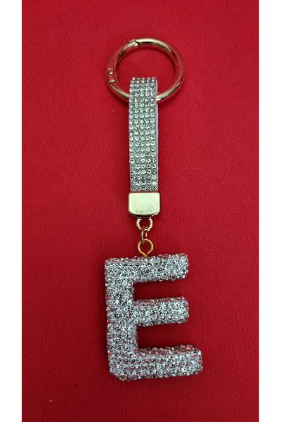 Land of Souvenir Luxury Letter Keychain with Zircon Stone