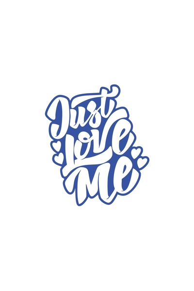 Reysa Tasarım Just Love Me Sticker 17X17 cm Blue