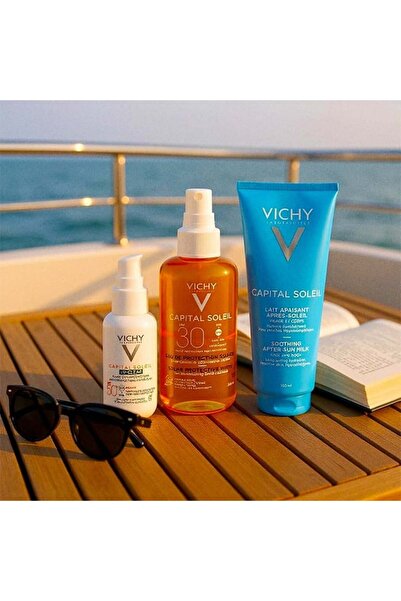Vichy Capital Soleil Set: SPF50+ Fluid 50ml, SPF30 Sun Water 200ml, After Sun Milk 300ml