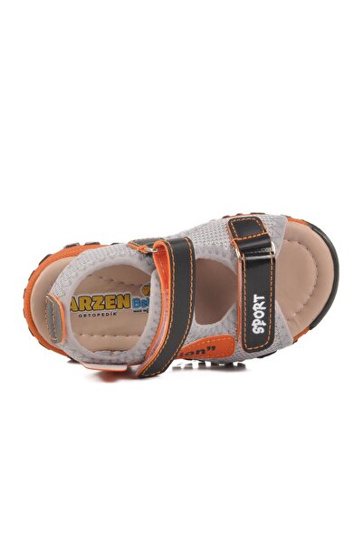 WALKWAY Black-Orange Children's Casual Shoes 25t102 B