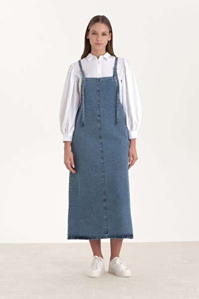 ipekton studio جينز بحزام من القماش باللون الأزرق