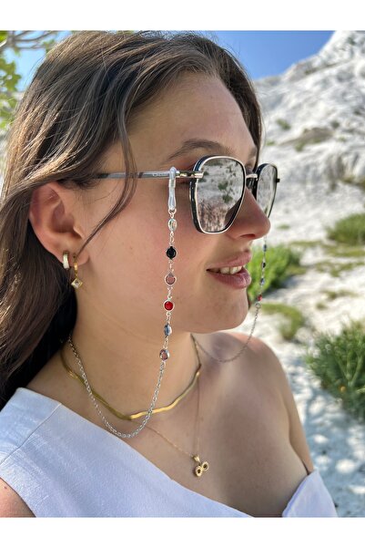 LUMAKS Eyeglasses Chain Glasses Strap Colorful Silver Stylish Design