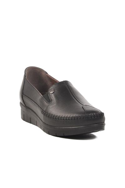 AYAKMOD Black Genuine Leather Women's Casual Shoes 664 Z