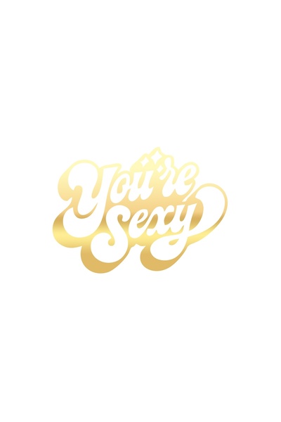 Reysa Tasarım ملصق You're S*xy مقاس 17x17 سم ذهبي