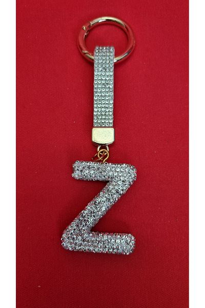 Land of Souvenir Luxury Letter Keychain with Zircon Stone