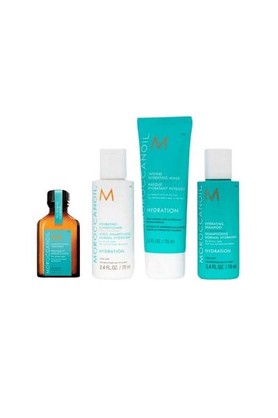 Moroccanoil Hydration Set: Shampoo 70ml, Conditioner 70ml, Mask 75ml, Treatment 25ml