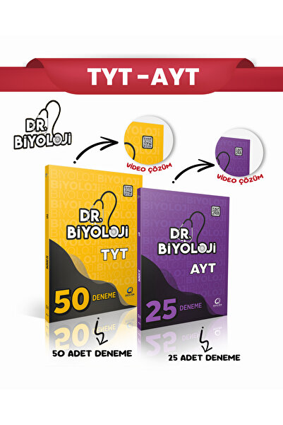 Oksijen Yayınları DR.BİYOLOJİ TYT 50 DENEME+AYT 25 DENEME 2'Lİ SET