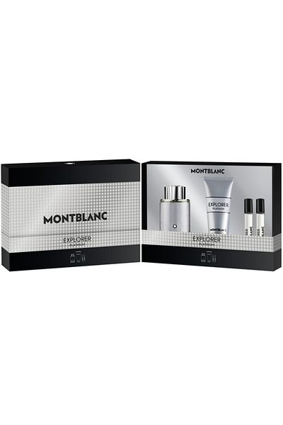 Mont Blanc Explorer Platinum Set, Men, Eau De Parfum, 100 ml Edp, 2 X 7.5 ml Shower Gel, 100 ml