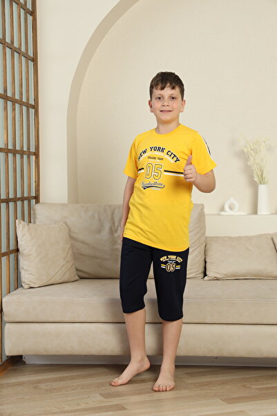 FORMO Boy's 100% Natural Cotton Short Sleeve Capri Pajama Set