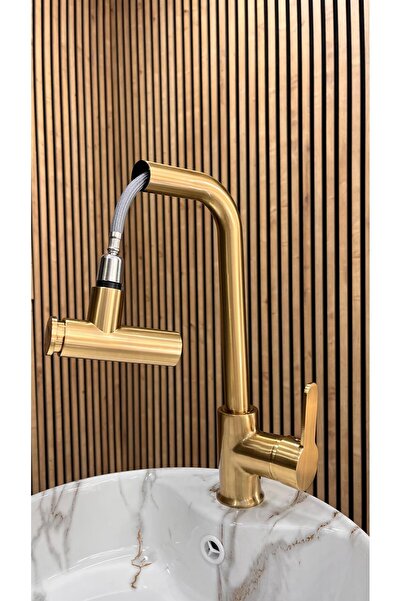 EFDAL YAPI MİMARLIK MAT GOLD L BORU SİPİRALİ MUTFAK BATARYASI 2 YIL GARANTİLİ...