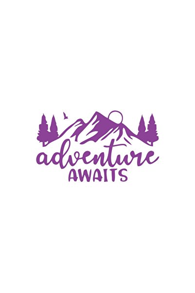 Reysa Tasarım Adventure Awaits Sticker 17X17 cm Purple
