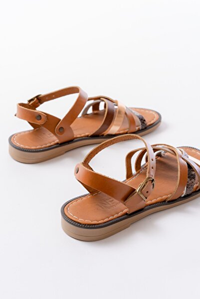 infon shoes creation 205-093 Taba Garni Genuine Leather Orthopedic Sole Women's Sandals