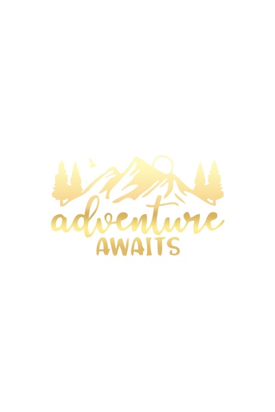 Reysa Tasarım Adventure Awaits Sticker 17X17 cm Gold