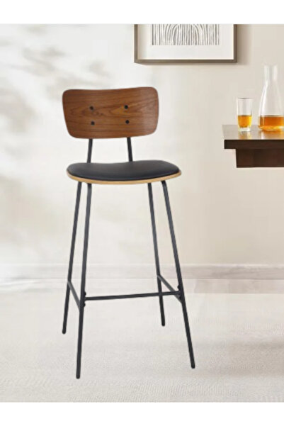 DEC4 كرسي بار أنيق وعصري لون اسود