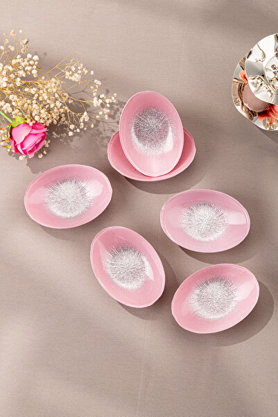 Emsan Pastel 6 Piece Glass Gondola 12 cm Pink