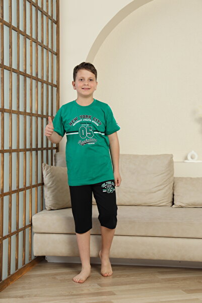 FORMO Boy's 100% Natural Cotton Short Sleeve Capri Pajama Set