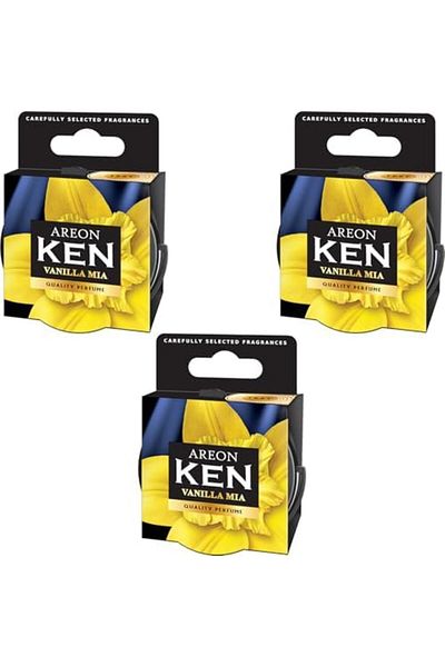 Areon Ken Car Air Freshener Vanilla Mia Sweet Scent Home Tin Can Mini Top Up Adjustable Vented Lid 3