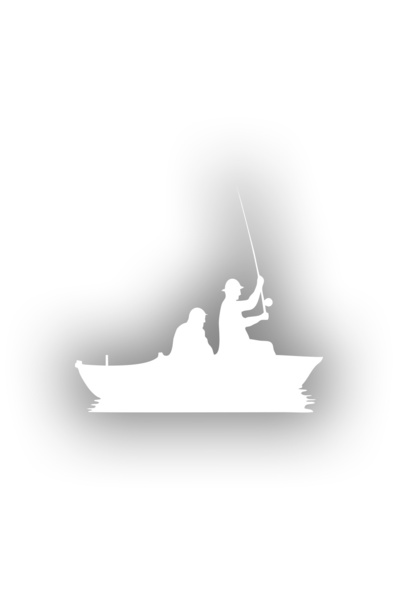 Reysa Tasarım ملصق صياد السمك مقاس 17x17 سم باللون الأبيض