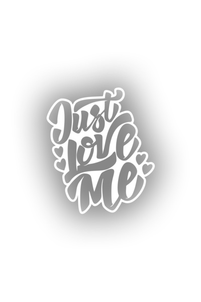 Reysa Tasarım Just Love Me Sticker 17X17 cm White