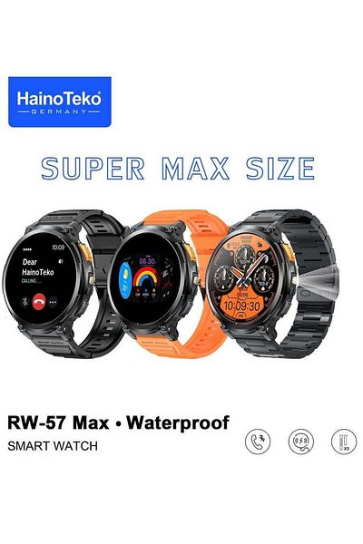 MACON Haino Teko RW-57 Max Waterproof Smartwatch With Large Screen AMOLED Display Built in Flash Light 3 P
