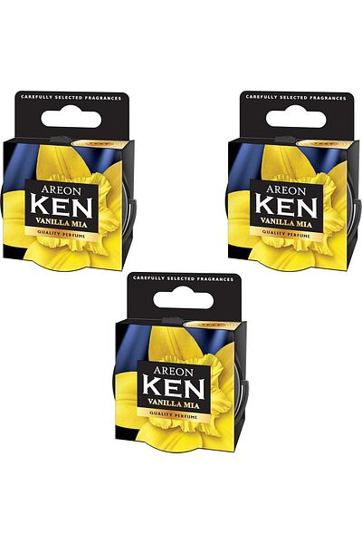 Areon Ken Car Air Freshener Vanilla Mia Sweet Scent Home Tin Can Mini Top Up Adjustable Vented Lid 3