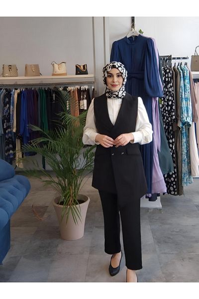 Zühre Women's Vest Hijab Triple Set