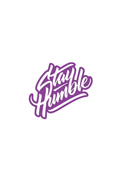 Reysa Tasarım ملصق Stay Humble مقاس 17x17 سم أرجواني