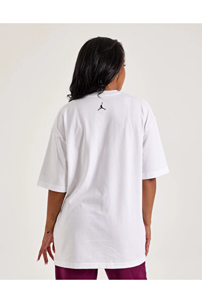 Nike Jordan Oversized Graphic FW24 Short-Sleeve Beyaz Kadın T-shirt