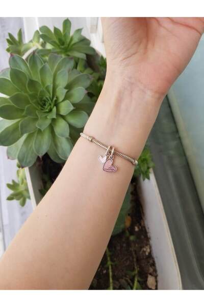 şengül takı evi Gümüş İkili Anne ve Kız Anneler Günü Sevgi Charm Bileklik Dahil DEĞİLDİR