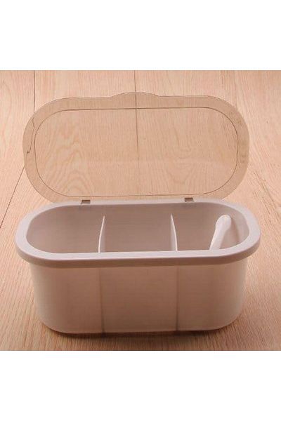 Limitless 3-Grid Seasoning Box Spice Jar Multi Grid Seasoning Rack Container