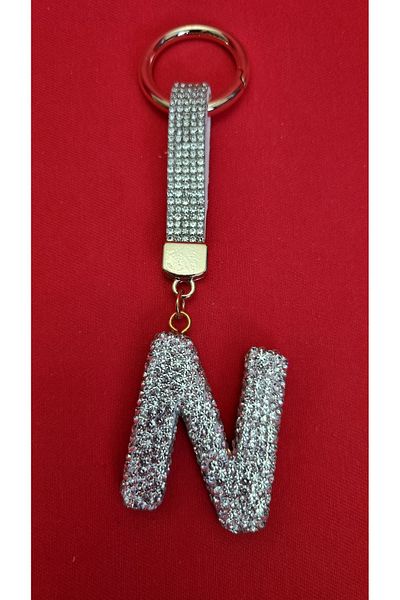 Land of Souvenir Luxury Letter Keychain with Zircon Stone