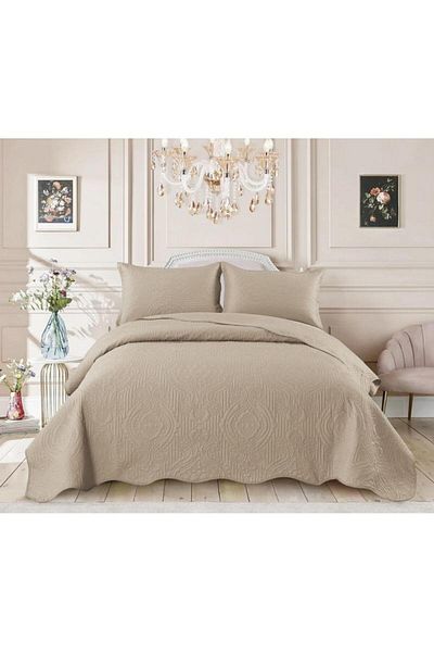 Sonia-home Bedspread and 2 pillowcases Sonia Home Design sand - 220x240 ± 5 cm and pillows 54x76