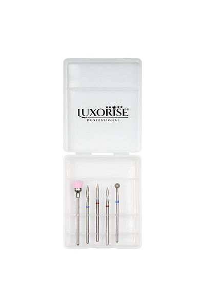 LUXORISE Burghie diamantate pentru unghii #25, set de 5 bucăți