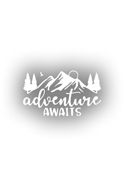 Reysa Tasarım Adventure Awaits Sticker 17X17 cm White