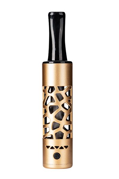 Influential Tech Portable Metal Ashtray with USB Lighter, 3 Cigarette Slots, Gold, for Travel or Home Use