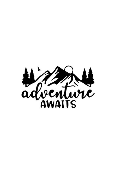 Reysa Tasarım ملصق المغامرة في انتظار 17x17 سم أسود